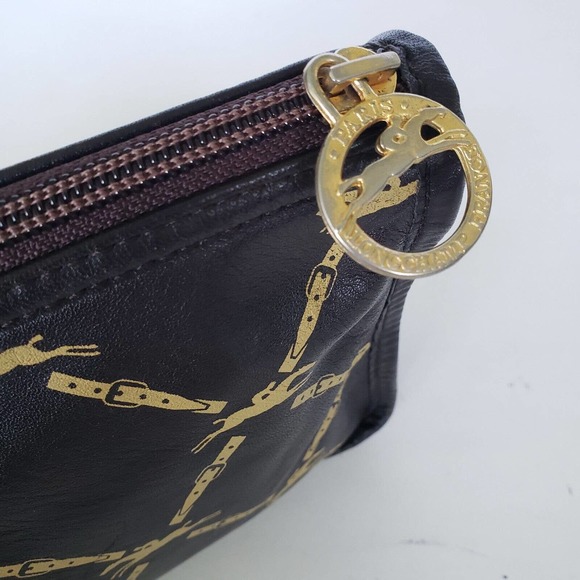 Longchamp Paris Signature Genuine Leather Dopp Kit - Picture 4 of 10